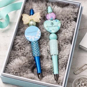x2 Beaded Pens Handcrafted